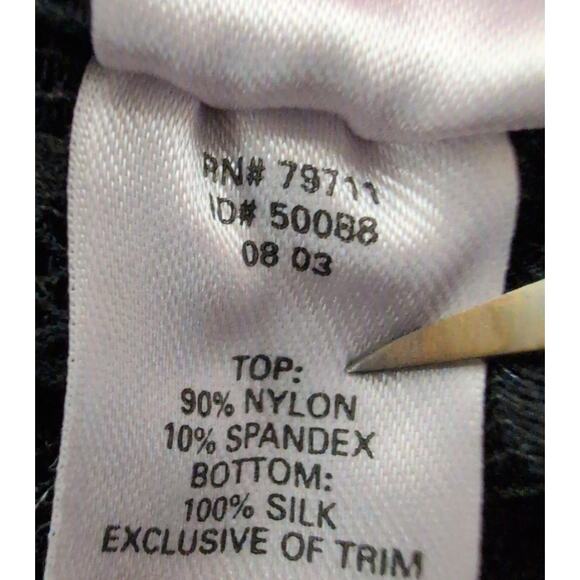 Sheer Floral Lace Silk Mini Lingerie Slip Dress 36B Fairy Grunge Whimsigoth Y2K - Picture 7 of 7